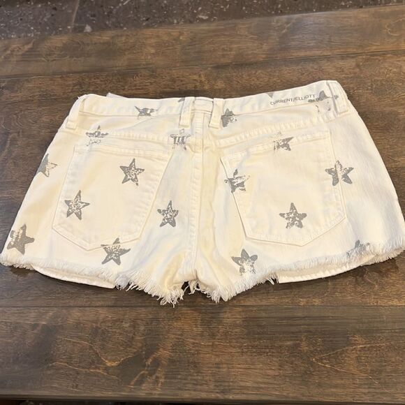 Current/Elliott The boyfriend shorts in
sugar with metallic Sz-25 - Picture 11 of 12